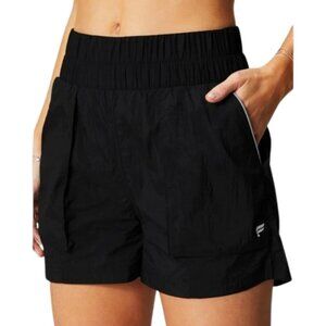 Women's S Fabletics Ultra High-Waisted Piped Nylon Shorts Black